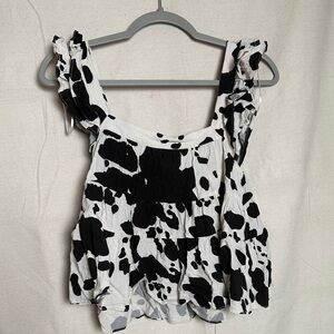 Cow print top